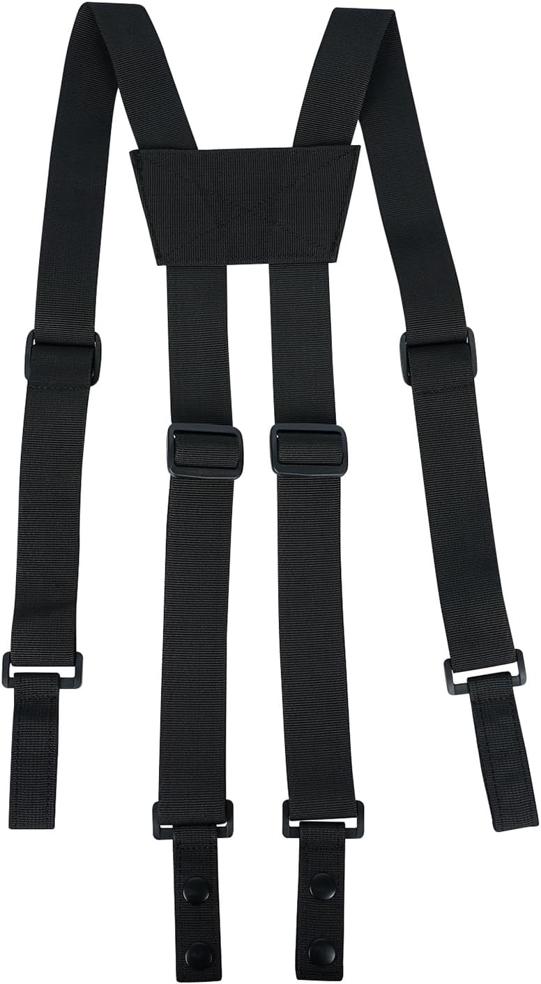 KUNN Tactical Suspenders Police Duty Belt Harness for Men,1.5 Inch Adjustable Tool Belt Suspender with 4 Loop Attachments,Black - Image 1